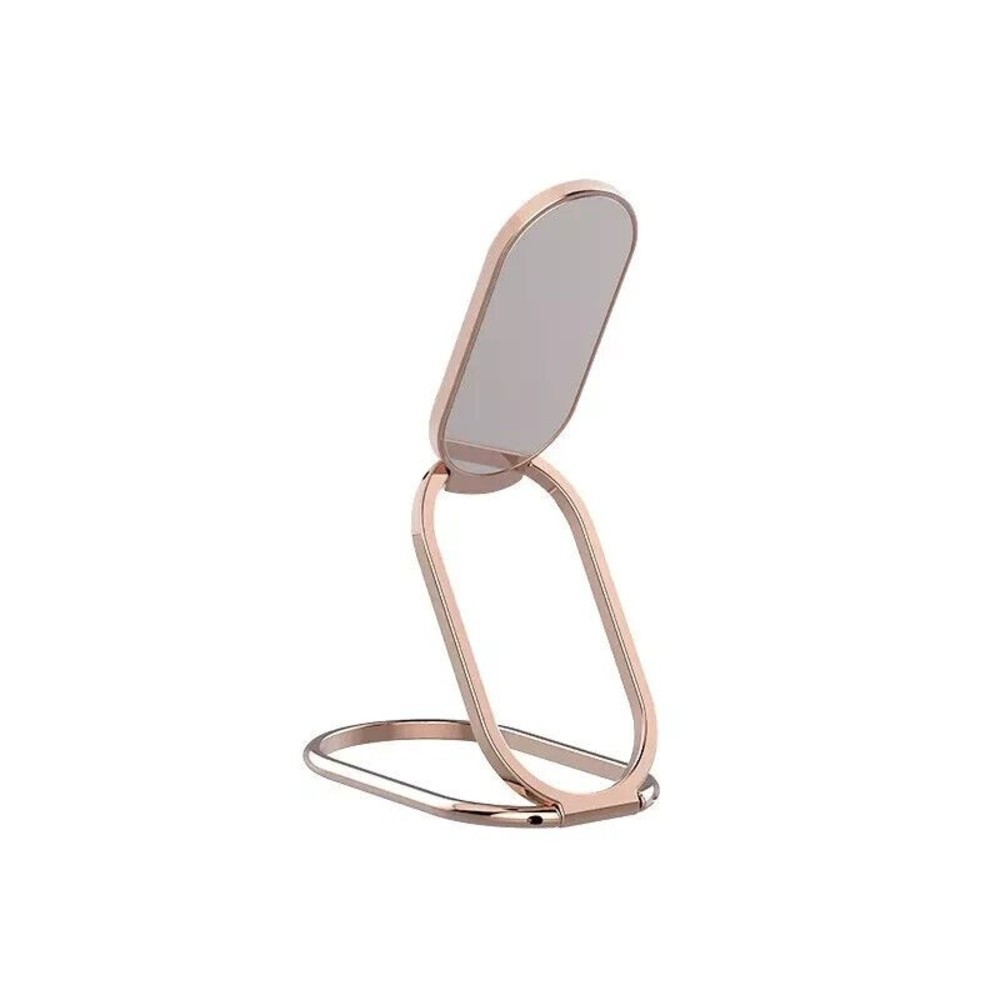 Phone Ring Holder Foldable Kickstand 360 Rotation Back Grip - Rose Gold